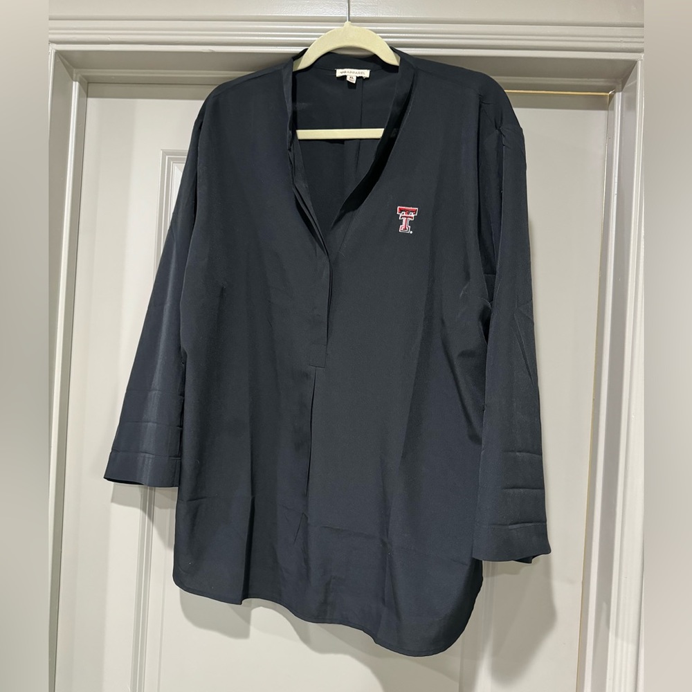 Texas Tech Black Embroidered Top XL. UG Apparel.